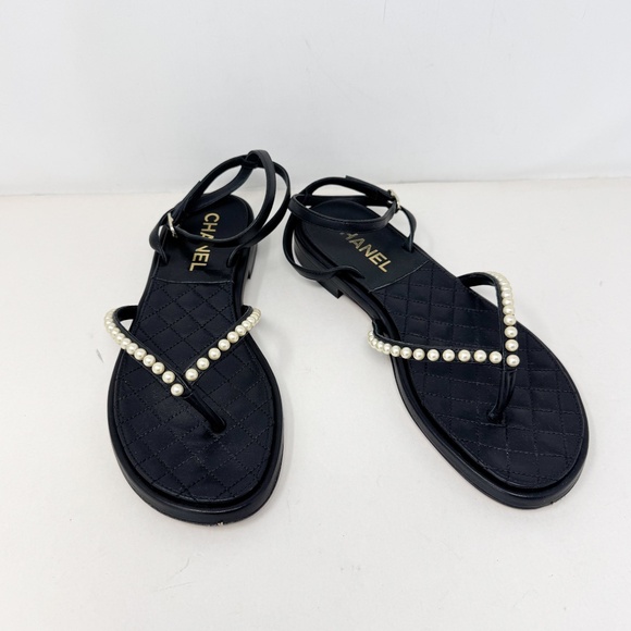 Chanel Pearl Strap Sandals - Picture 2 of 8